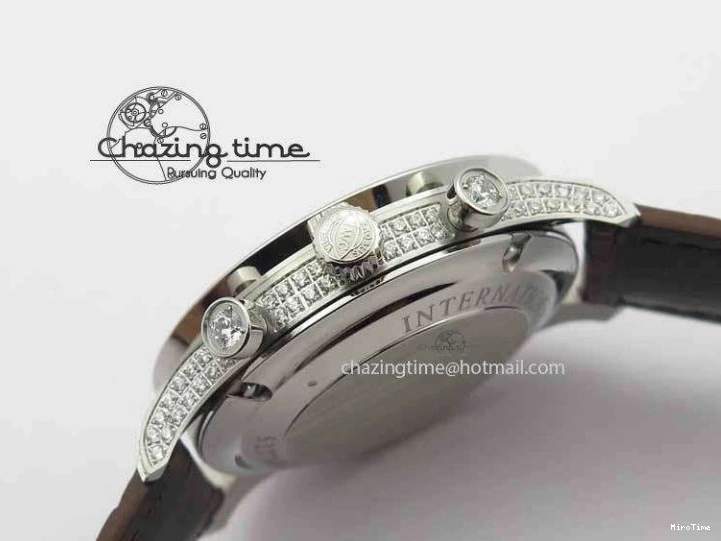 MIROTIME 0128 Unique Portuguese IW3714 Diam ZF V2 1:1 Best Edition Gray Dial On Brown Leather Strap A79350 (Slim Movement) 7250